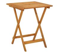 vidaXL Table Pliable de Jardin Table de Terrasse Table de Salle à Manger Meuble de Patio Table de Bistro Extérieur 60x60x75 cm Bois d'Acacia Solide