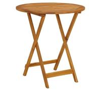vidaXL Table Pliable de Jardin Table de Terrasse Table de Salle à Manger Meuble de Patio Table de Bistro Extérieur 70 cm Bois d'Acacia Solide