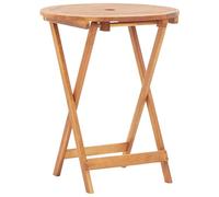 vidaXL Bois d'Acacia Massif Table Pliable de Jardin Table de Patio Table de Terrasse Table d'Extérieur Table de Salle à Manger 60x75 cm