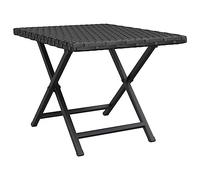vidaXL Table pliable résine tressée 45x35x32 cm noir – 362251