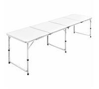 vidaXL Table pliante de camping en aluminium 240x60 cm Hauteur ajustable