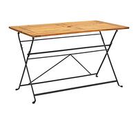 vidaXL Table pliante de jardin, salle à manger, patio, terrasse, balcon, meuble meuble support extérieur cuisine stable, 120 x 70 x 74 cm, bois massif d'acacia