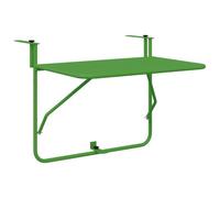 Table de jardin - Table de balcon pliable - Acier - 60x40 cm - Couleur verte