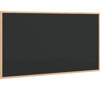 vidaXL Tableau à craies avec cadre en pin massif noir 100x55 cm