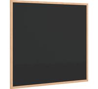 vidaXL Tableau à craies avec cadre en pin massif noir 60x55 cm