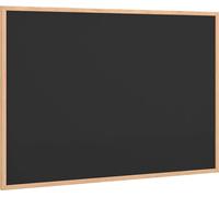 vidaXL Tableau à craies avec cadre en pin massif noir 80x55 cm