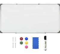 vidaXL Tableau blanc magnétique 110x60 cm acier