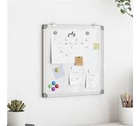 vidaXL Tableau blanc magnétique 60 x 60 cm cadre aluminium