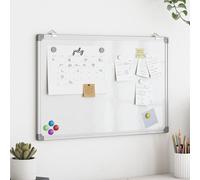 vidaXL Tableau blanc magnétique 80x60x1,7 cm aluminium