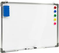 vidaXL Tableau blanc magnétique 90 x 60 cm acier