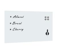 vidaXL Tableau blanc magnétique mural en verre 100 x 60 cm