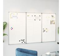 vidaXL Tableau blanc magnétique pliable 120x80x1,7 cm aluminium, tableau blanc pliable, tableau blanc pliable effaçable à sec, tableau blanc magnétique effaçable à sec