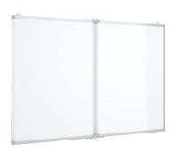 vidaXL Tableau blanc magnétique pliable 120x80x1,7 cm aluminium Blanc G