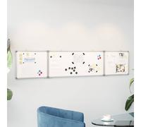 vidaXL Tableau blanc magnétique pliable 200 x 40 x 1,7 cm aluminium