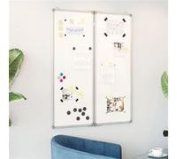 vidaXL Tableau blanc magnétique pliable 80x100x1,7 cm aluminium