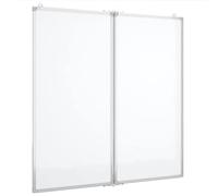 vidaXL Tableau blanc magnétique pliable 80x80x1,7 cm aluminium effaçable à sec