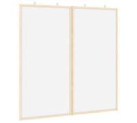 vidaXL Tableau d'Affichage Blanc 80 x 80 x 1.4 cm Bois de pin Massif, Bureau Moderne, Tableaux carrés, Tableau mémo Pliable, Organisateur rétractable, Rappel de tâches, Accessoire Mural Gain de Place