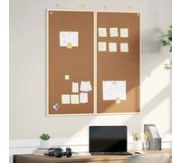 vidaXL Tableau en liège Marron 100 x 1.4 x 100 cm Bois massif en pin