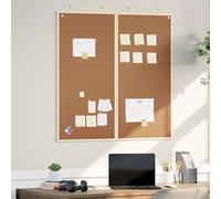 vidaXL Tableau en liège Marron 100 x 1.4 x 100 cm Bois massif en pin