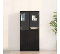 vidaXL Tableau haut noir 68 x 37 x 142 cm Bois composite
