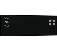 vidaXL Tableau magnétique mural noir 60x20 cm verre trempé
