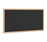 vidaXL Tableau noir avec cadre bois de pin massif noir 60x30 cm, tableau noir de cuisine, tableau noir à craie, tableau d'affichage mural