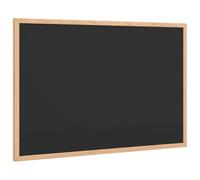 vidaXL Tableau Noir avec Cadre Bois de pin Massif Noir 60x40 cm, Tableau Noir de Cuisine, Tableau Noir à Craie, Tableau d'affichage Mural