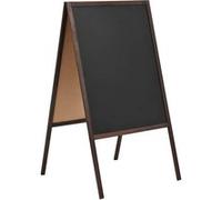 vidaXL Tableau noir double face autoportant Bois de cèdre 60x80 cm Noir