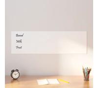 vidaXL Tableau noir magnétique mural Blanc 100x30 cm Verre trempé