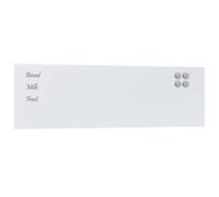 vidaXL Tableau noir magnétique mural Blanc 100x30 cm Verre trempé, tableau noir en verre, tableau magnétique pour mur, tableau d'écriture