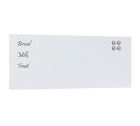 vidaXL Tableau noir magnétique mural Blanc 100x40 cm Verre trempé, tableau noir en verre, tableau magnétique pour mur, tableau d'écriture