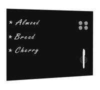 vidaXL Tableau noir magnétique mural en verre 80 x 60 cm