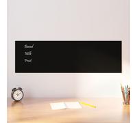Magneetbord voor aan de wand 100x30 cm gehard glas zwart347932
