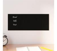 vidaXL Tableau noir magnétique mural Noir 50x20 cm Verre trempé, tableau noir en verre, tableau magnétique pour mur, tableau d'écriture Noir G