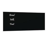 vidaXL Tableau noir magnétique mural Noir 50x20 cm Verre trempé, tableau noir en verre, tableau magnétique pour mur, tableau d'écriture