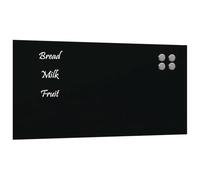 vidaXL Tableau noir magnétique mural Noir 60x30 cm Verre trempé, tableau noir en verre, tableau magnétique pour mur, tableau d'écriture