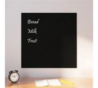 vidaXL Tableau noir magnétique mural noir 60x60 cm verre trempé, tableau noir en verre, tableau magnétique pour mur, tableau d'écriture Noir G