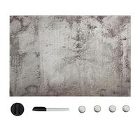 vidaXL Tableau Noir Magnétique Mural Tableau d'Ecriture Panneau Effaçable Bureau Ecole Maison Matériaux de Montage Inclus Verre 60x40 cm