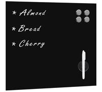 vidaXL Tableau noir magnétique mural Verre 40x40 cm