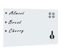 vidaXL Tableau noir magnétique mural Verre 50x30 cm285373 Blanc G