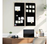 vidaXL Tableau noir Noir 80 x 1.4 x 80 cm Bois massif en pin