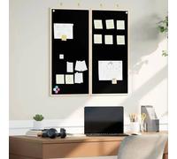 vidaXL Tableau noir Noir 80 x 1.4 x 80 cm Bois massif en pin