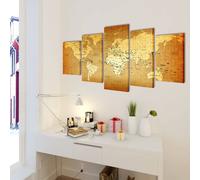 vidaXL Tableaux Décoration Set Carte du monde 200 x 100 cm