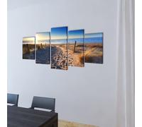 vidaXL Tableaux Décoration Set Plage 200 x 100 cm