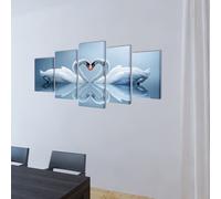vidaXL Tableaux Set de décoration Cygne 200 x 100 cm