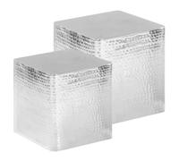 vidaXL Tables basses 2 pcs Argenté Aluminium