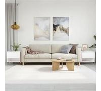 vidaXL Tables basses 830893 2 pièces Bois d'ingénierie 50x46x50 cm Blanc
