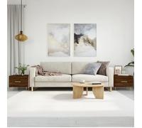 Vidaxl Tables Basses 2 Pcs Chêne Marron 50x50x40 Cm Bois D'ingénierie Marron