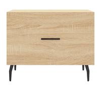 Vidaxl Tables Basses 2 Pcs Chêne Sonoma 50x50x40 Cm Bois D'ingénierie Marron