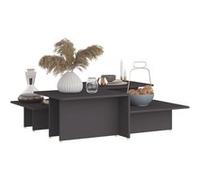 vidaXL Tables basses 2 pcs Gris 111,5x50x33 cm Bois d'ingénierie Gris G